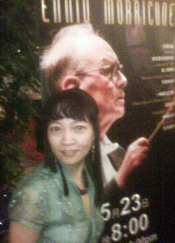 Chinese novelist, Hong Ying, at the Ennio Morricone concert.