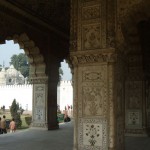 Throne room and mosque, Red Fort, Old Delhi