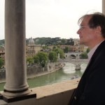 Relaxing afterwards on a loggia of the Castel San Angelo